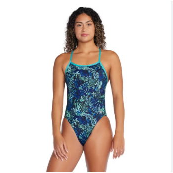Speedo printed twisted back Fluo Artic