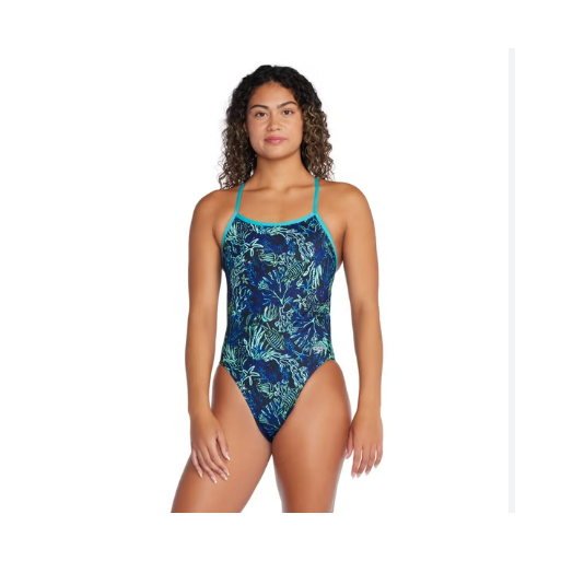 Speedo printed twisted back Fluo Artic
