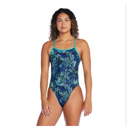 Speedo printed twisted back Fluo Artic