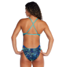 Speedo printed twisted back Fluo Artic