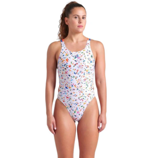 Arena Confetti Swim Tech White Multi