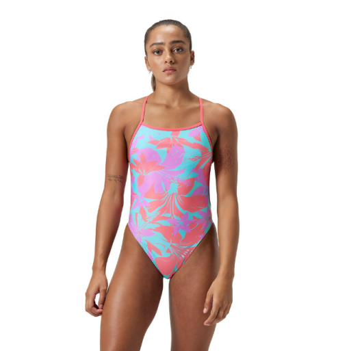 Speedo Printed V-Back Purple Kaluna Floral