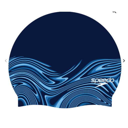 Speedo ELASTOMERIC PRINTED CAP - PEACOAT RIPTIDE BLUR
