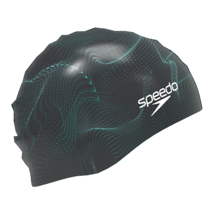 Speedo ELASTOMERIC PRINTED CAP - TURQUOISE GEM DOT MESH
