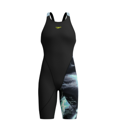Speedo LZR PRO 2.0 PRINTED KNEESKIN - ELECTRO STATIC/BLACK