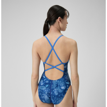 Speedo PRINTED DOUBLE X BACK - BOOMS AND BOLTS-SERVRES BLUE