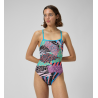 Speedo PRINTED DOUBLE X BACK - MONTAGE MAYHEM-MULTI