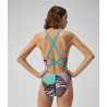 Speedo PRINTED DOUBLE X BACK - MONTAGE MAYHEM-MULTI
