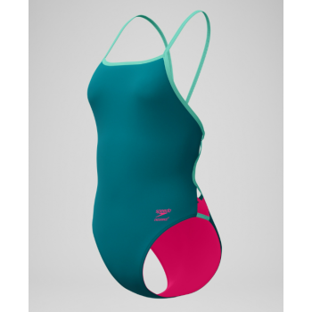 Speedo solid tri back PEACOCK
