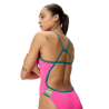 Speedo solid tri back Punchy Pink