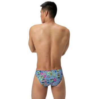 speedo MENS printed BRIEF Electric Luau/Arcadia Blue