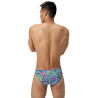 speedo MENS printed BRIEF Electric Luau/Arcadia Blue