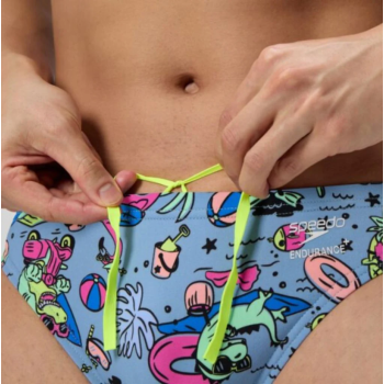 speedo MENS printed BRIEF Electric Luau/Arcadia Blue