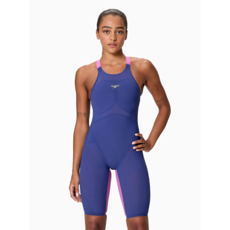 Speedo Pure valor 2.0 Bleu & mauve dos ouvert