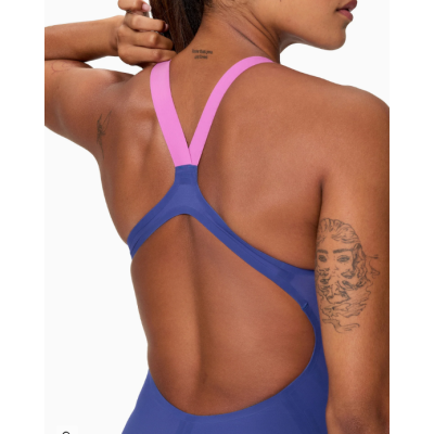 Speedo Pure valor 2.0 Bleu & mauve dos ouvert