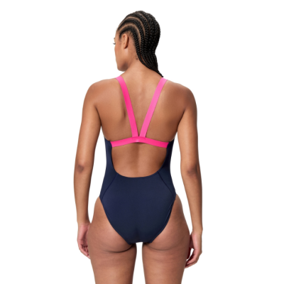 Speedo SOLID leaderback Marine/rose